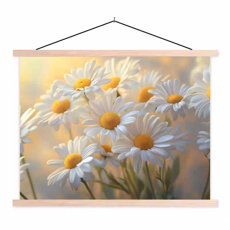 Schoolplaat - Madeliefjes - Wit - Zonlicht — 1