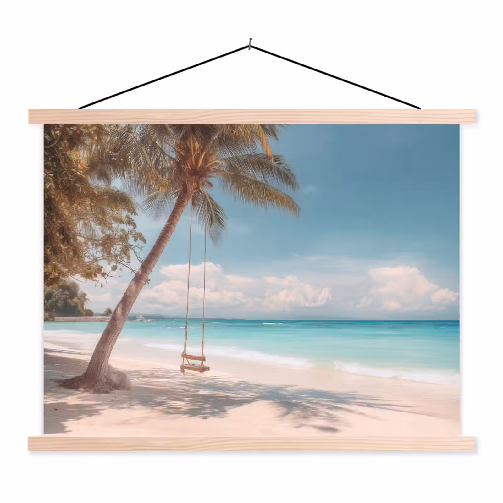 Schoolplaat - Palmboom - Schommel - Strand - Lucht — 1