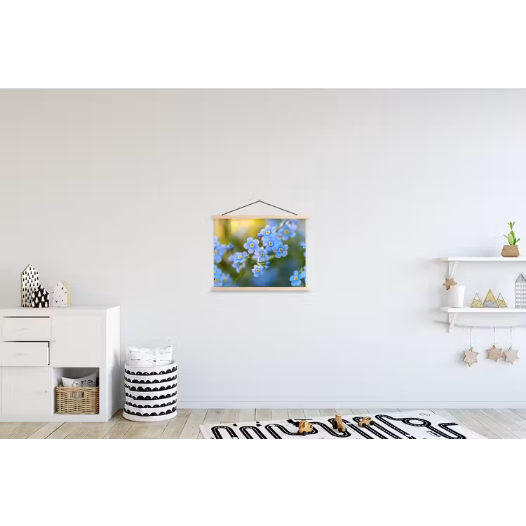 Schoolplaat - Bloemetjes - Blauw - Vergeet mij nietjes — 3