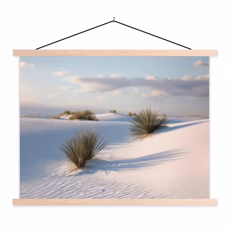Schoolplaat - Duinen - Gras - Wolken - Beige — 1