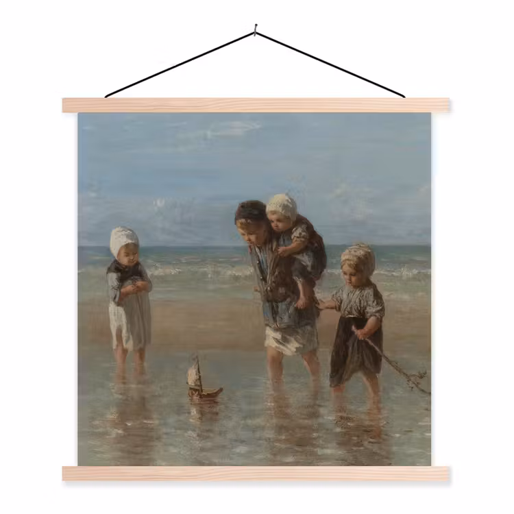 Schoolplaat - Kinderen der zee - Schilderij van Jozef Israëls — 1