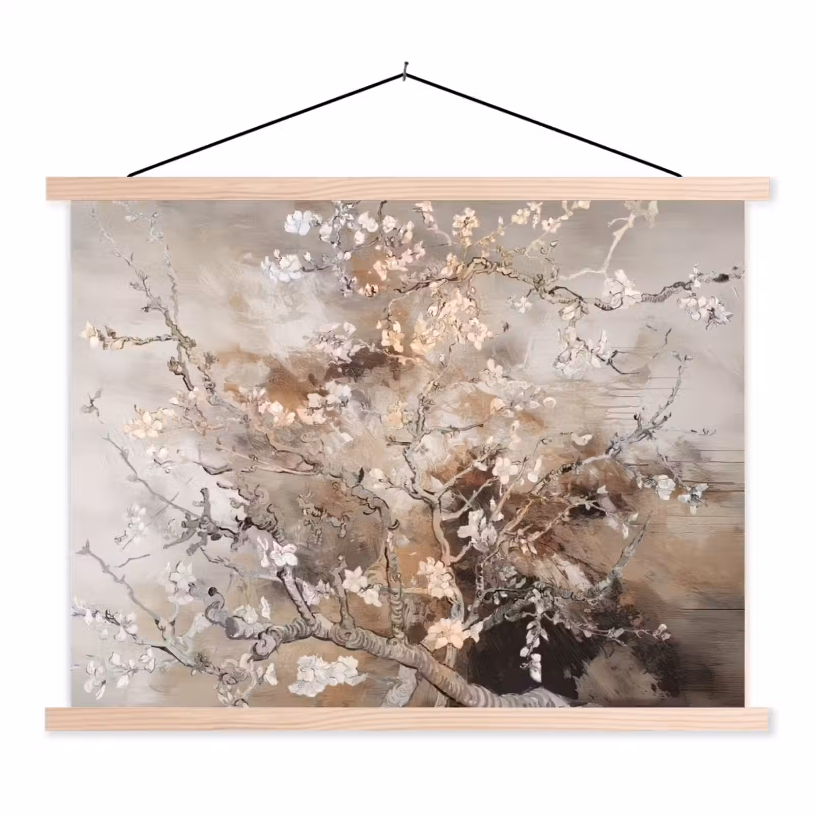 Schoolplaat - Amandelbloesem - Kunst - Van Gogh - Beige - Abstract — 1