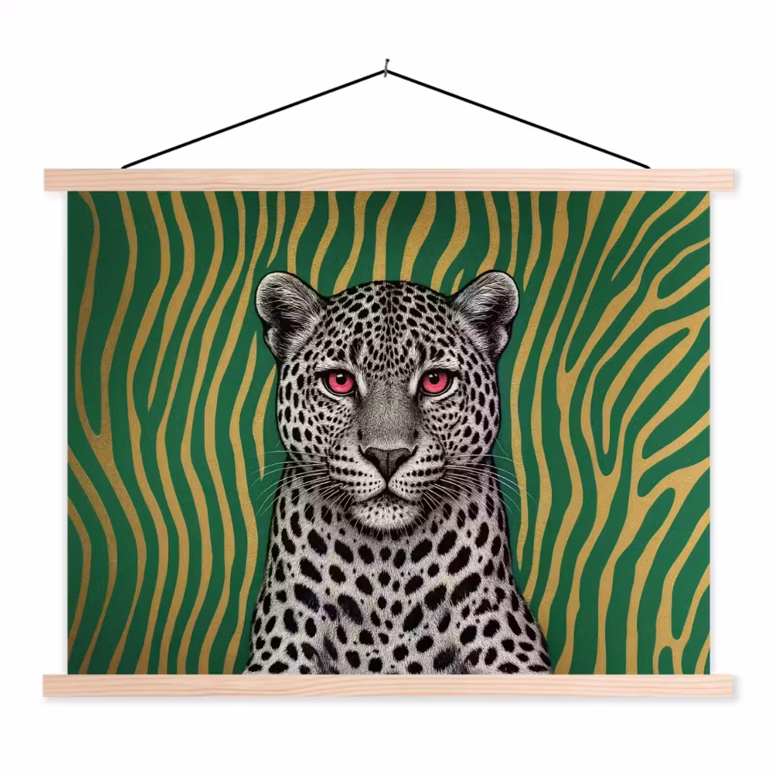 Schoolplaat - Panter - Zebrapatroon - Groen — 1