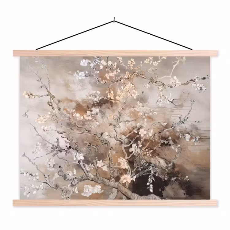 Schoolplaat - Amandelbloesem - Kunst - Van Gogh - Beige - Abstract — 1