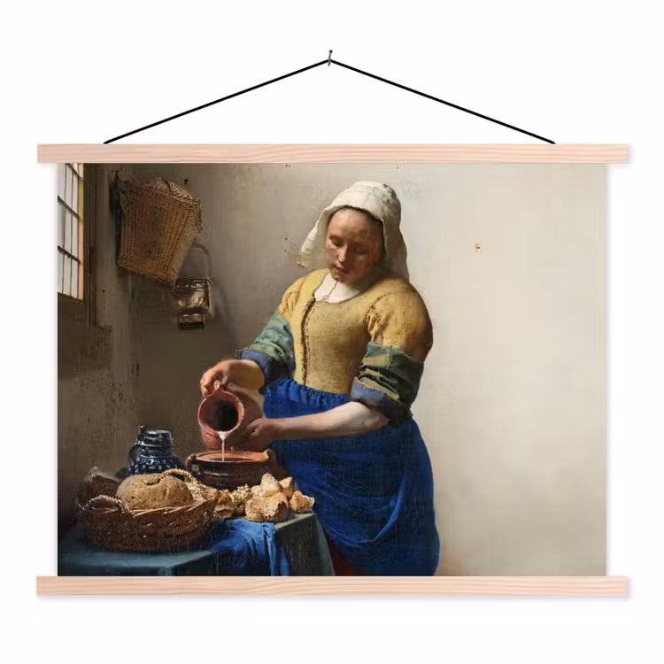 Schoolplaat - Het melkmeisje - Kunst - Oude meesters - Vermeer — 1