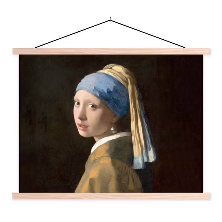 Schoolplaat - Meisje met de parel - Schilderij - Oude meesters - Vermeer — 1