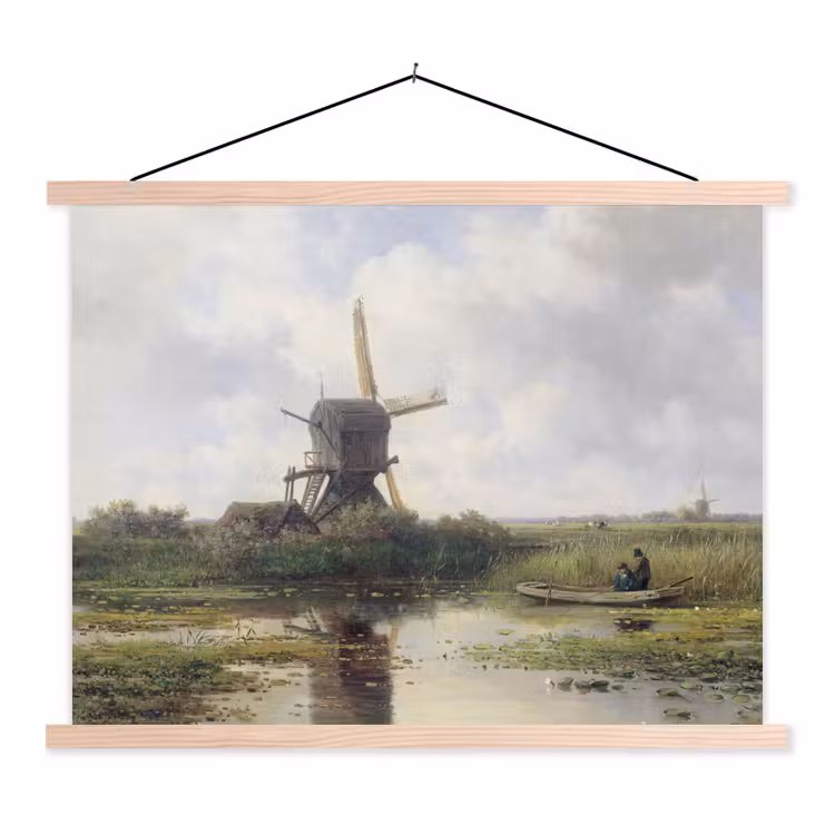 Schoolplaat - Molen - Willem Roelofs - Oude meesters - Kunst — 1
