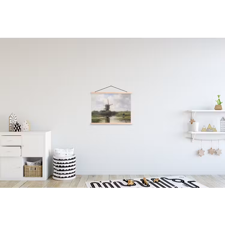 Schoolplaat - Molen - Willem Roelofs - Oude meesters - Kunst — 3