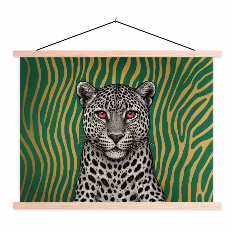 Schoolplaat - Panter - Zebrapatroon - Groen — 1