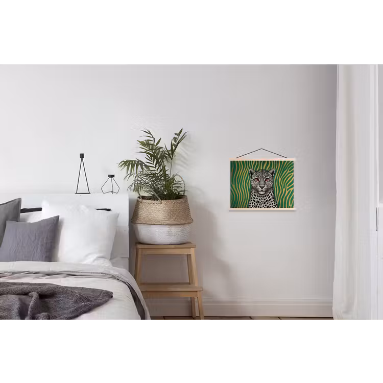 Schoolplaat - Panter - Zebrapatroon - Groen — 2