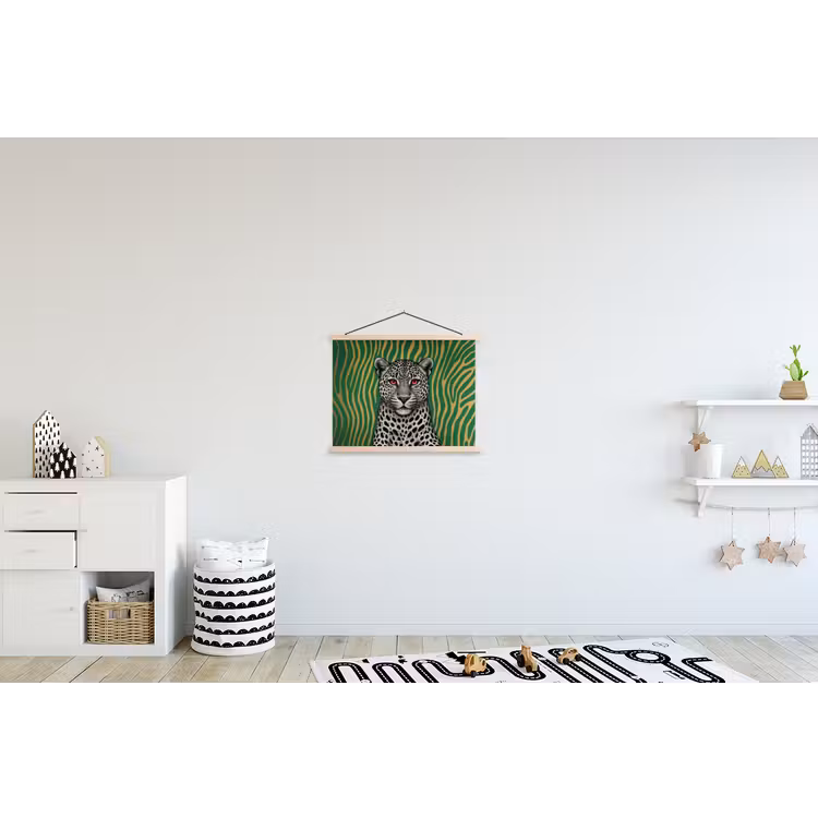 Schoolplaat - Panter - Zebrapatroon - Groen — 3