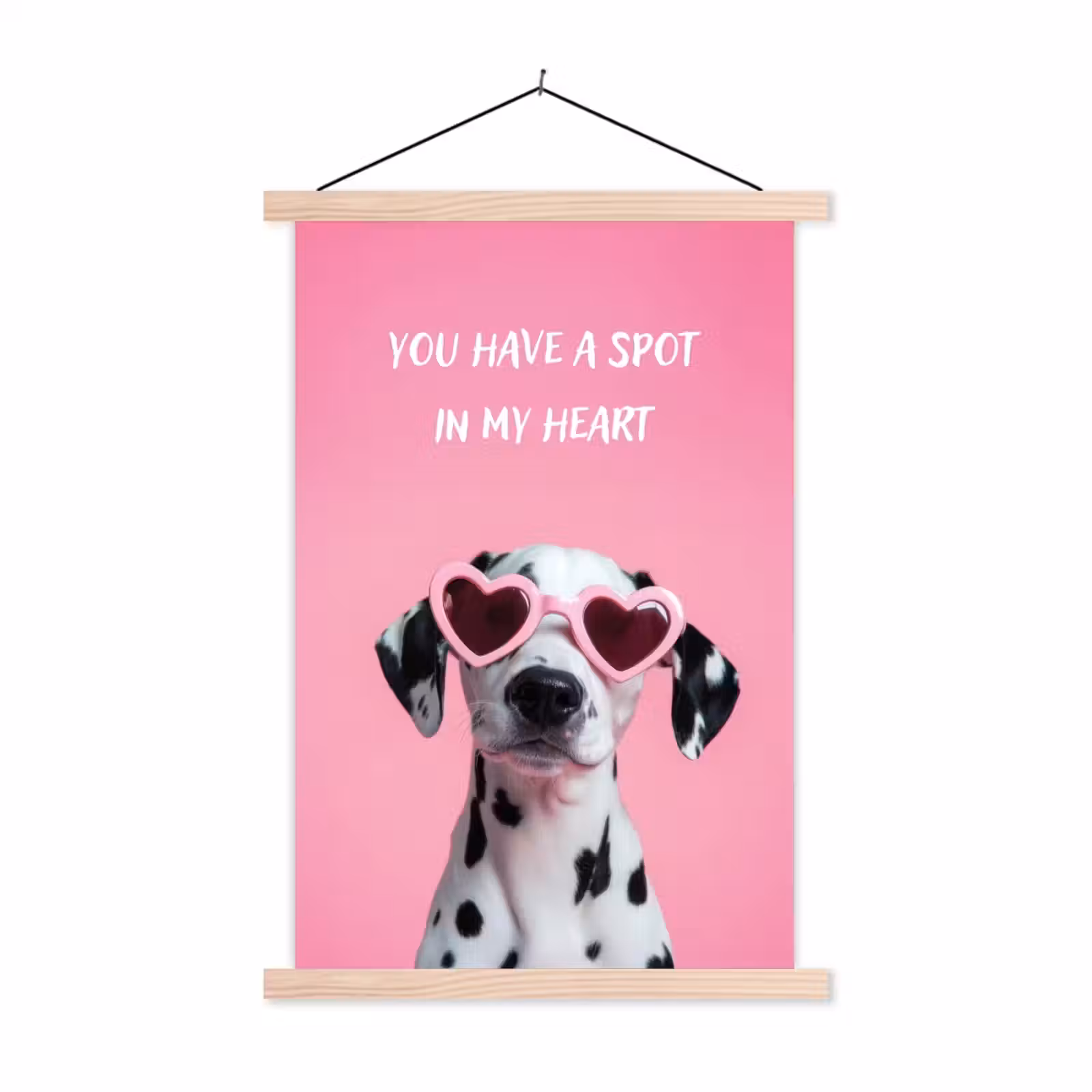 Schoolplaat - Hartjes - Hond - Valentijn - Roze — 1