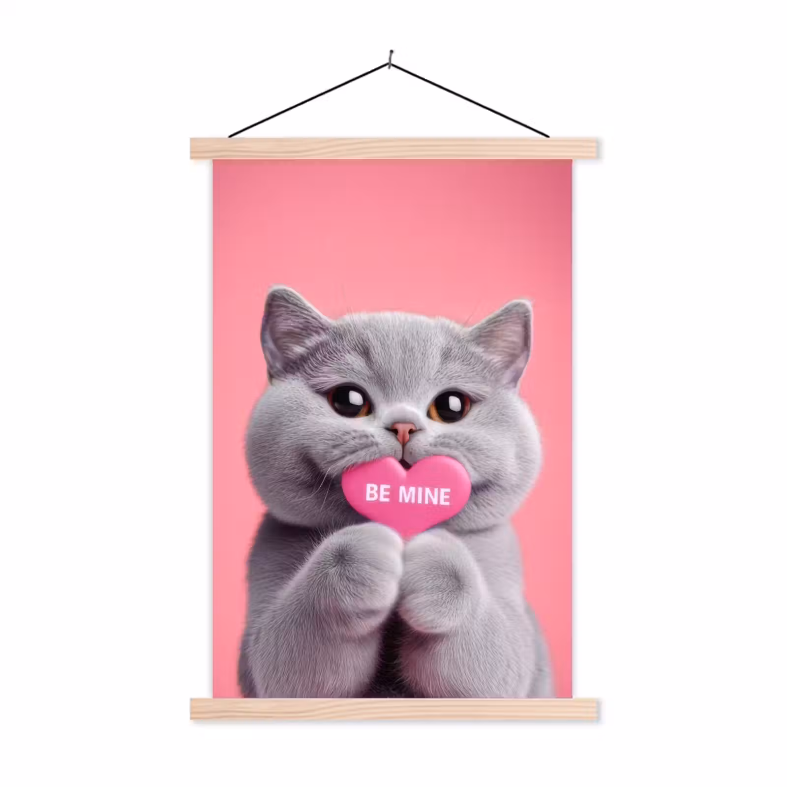 Schoolplaat - Kat - Valentijn - Roze - Liefde — 1