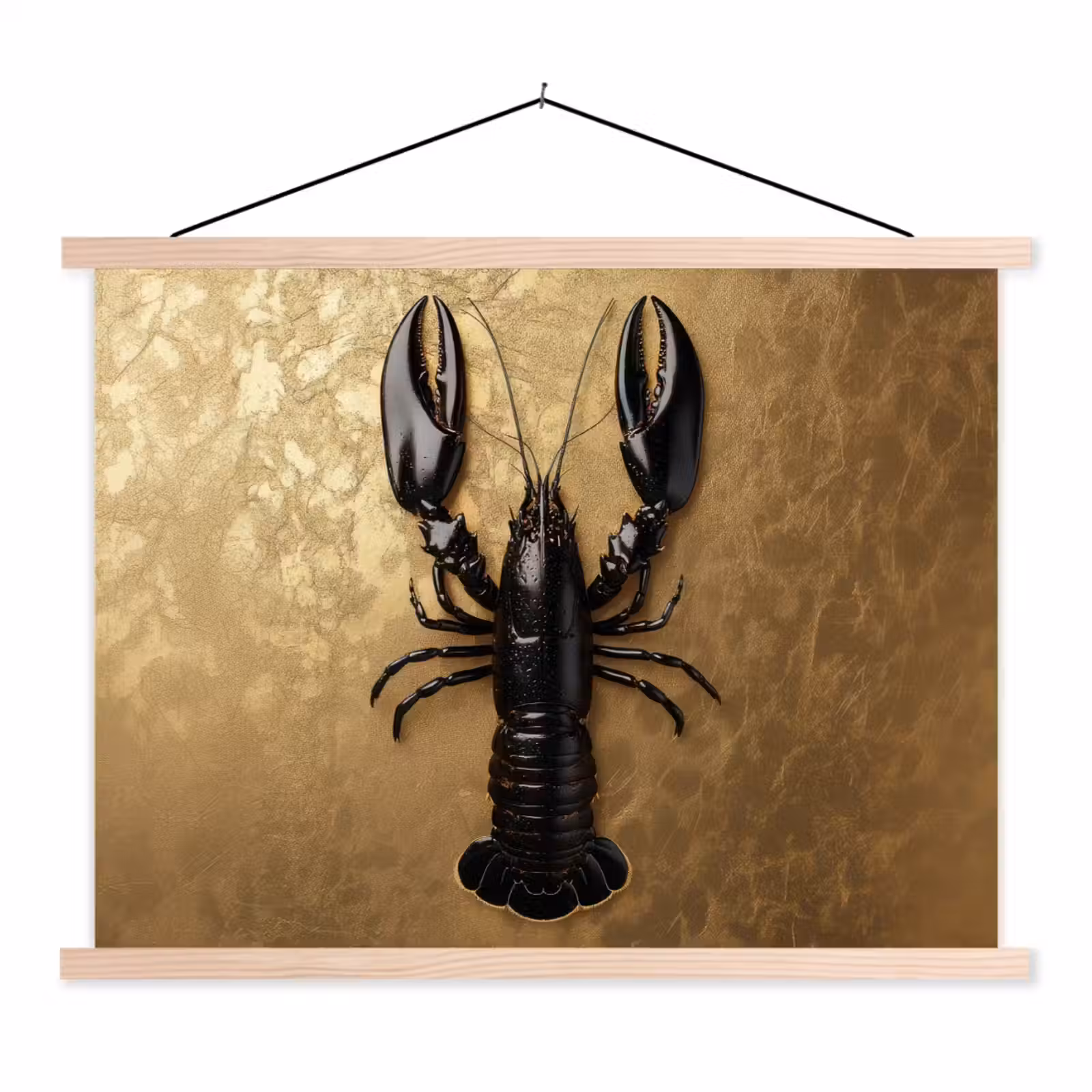 Schoolplaat - Kreeft - Zwart - Goud - Luxe — 1