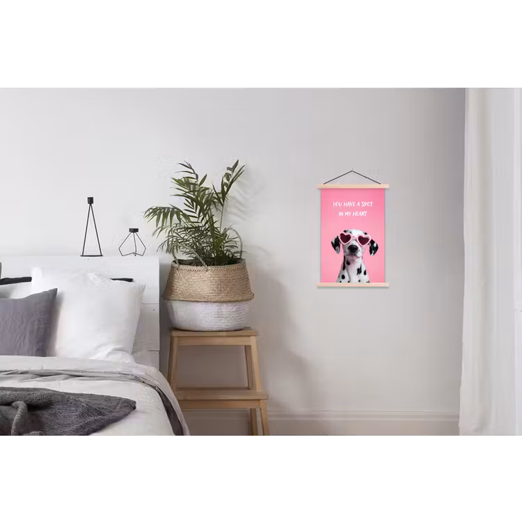 Schoolplaat - Hartjes - Hond - Valentijn - Roze — 2