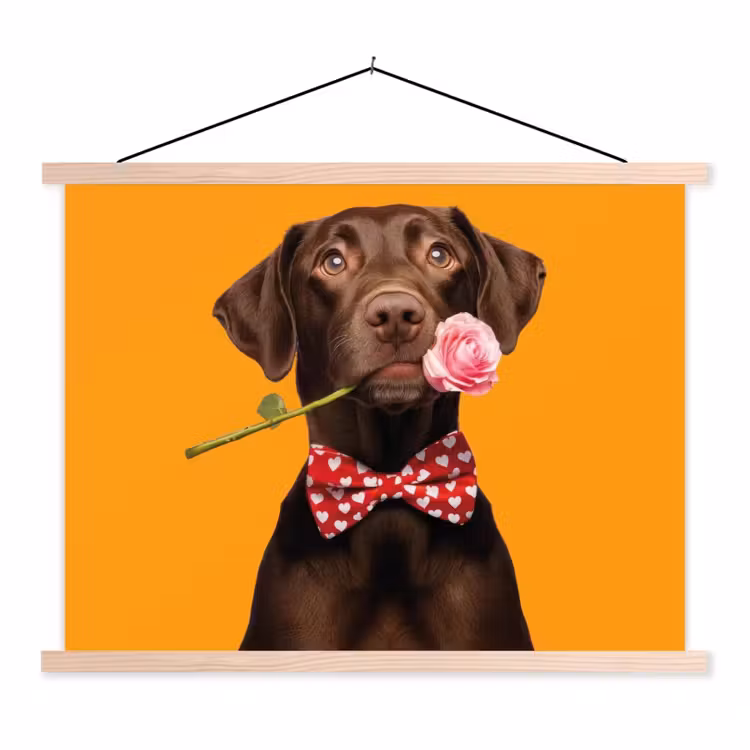 Schoolplaat - Hond - Oranje - Roos - Valentijn — 1