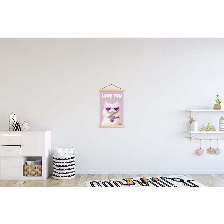 Schoolplaat - Kat - Love - Paars - Valentijn — 3