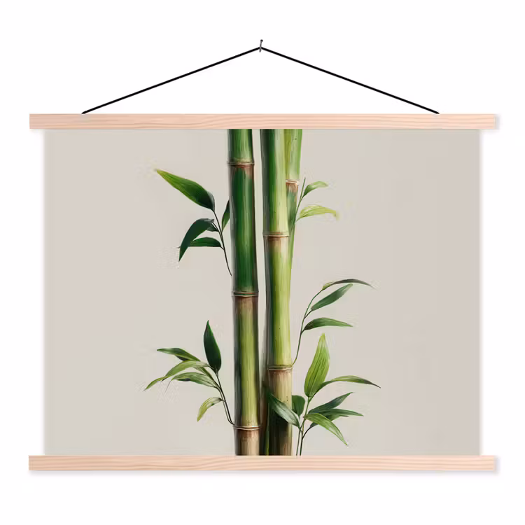 Schoolplaat - Bamboestengels - Sierlijk - Groen — 1