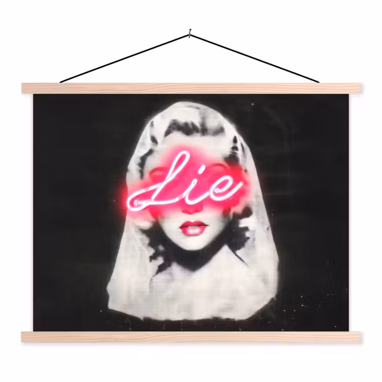 Schoolplaat - Neon - Letters - Vintage - Vrouw — 1