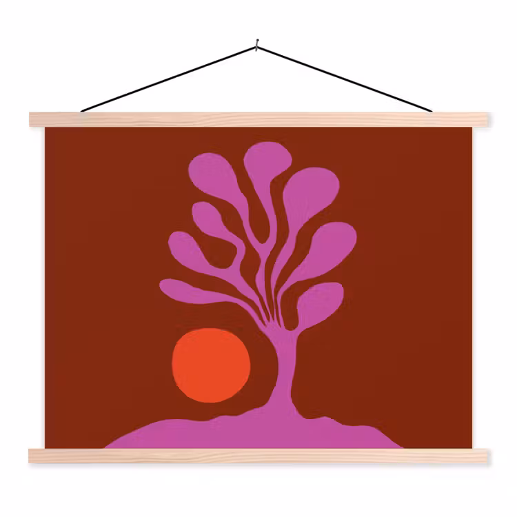 Schoolplaat - Boom - Paars - Cirkel - Vloeiend — 1
