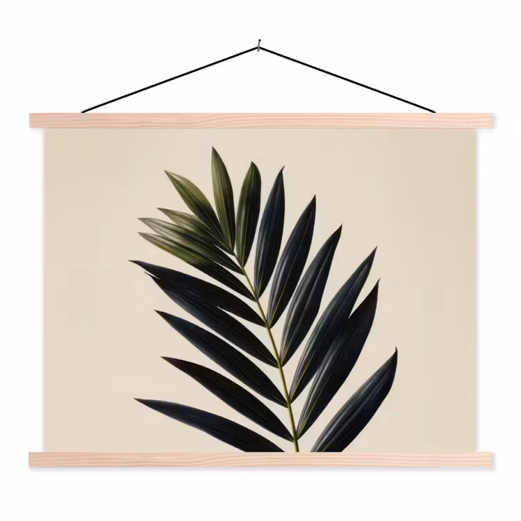 Schoolplaat - Palmblad - Donkere bladen - Subtiel — 1