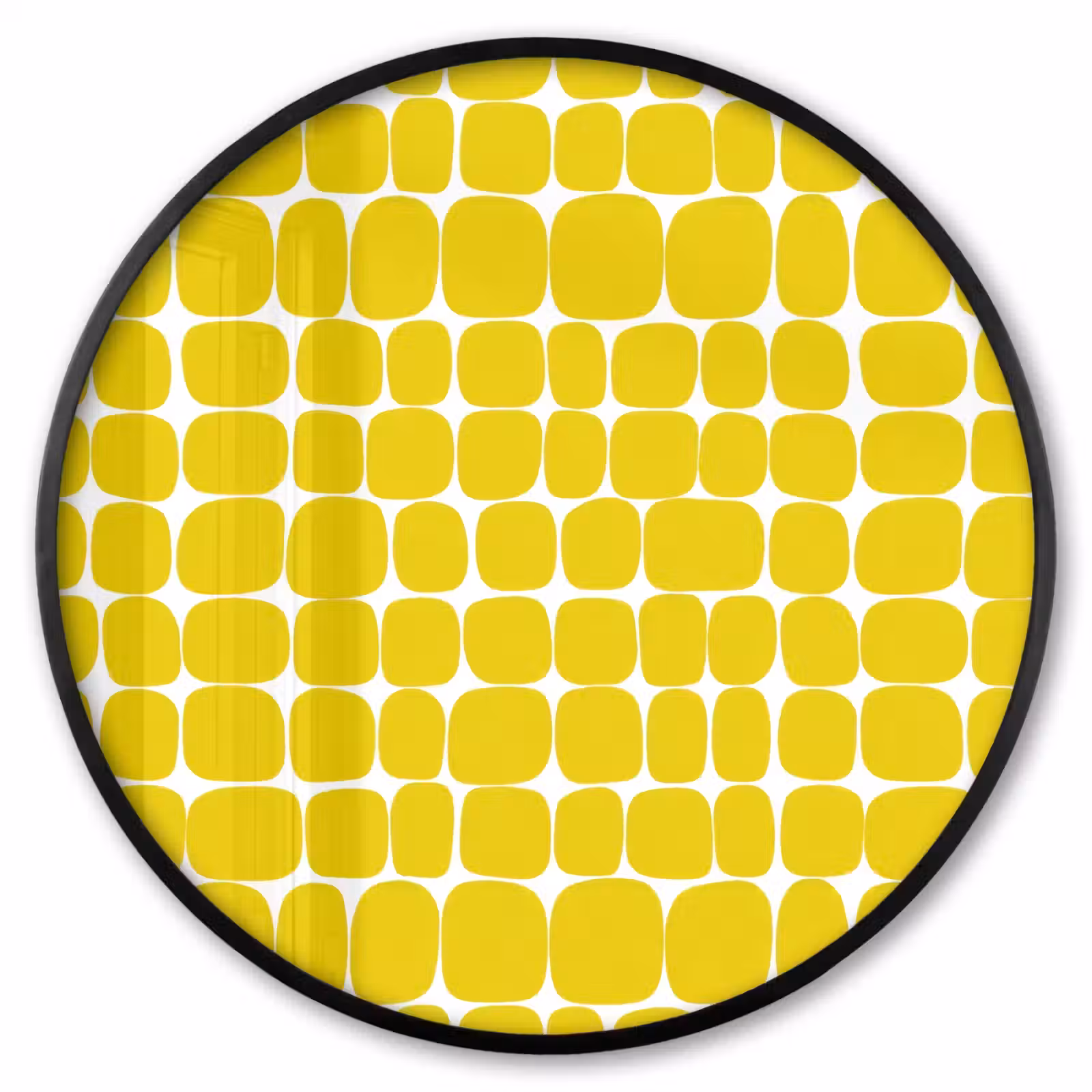 Ronde fotolijst - Stippen - Modern - Geel — 1