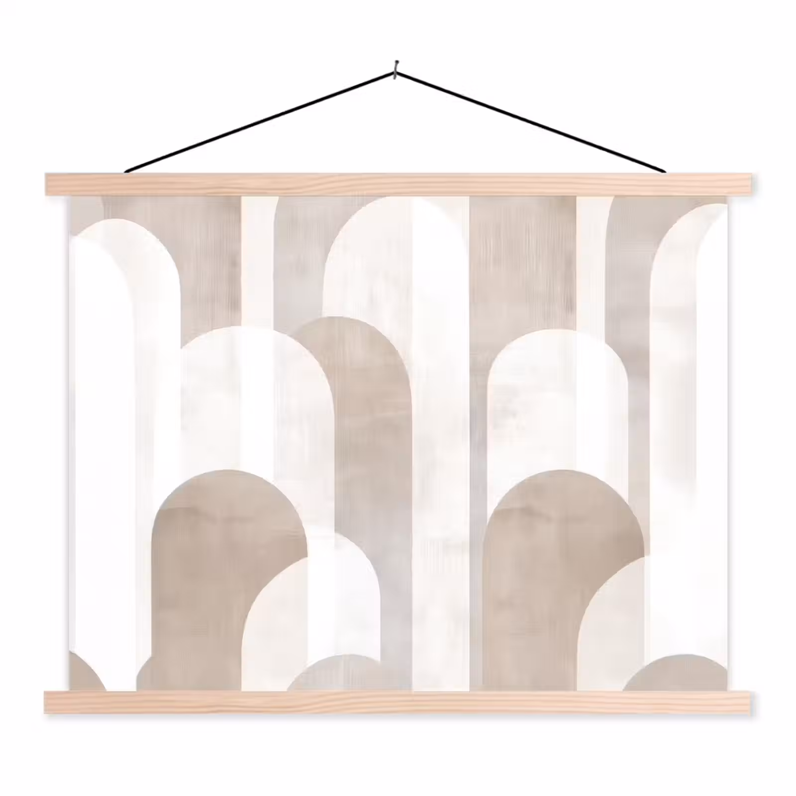 Schoolplaat - Abstracte bogen - Modern - Beige — 1