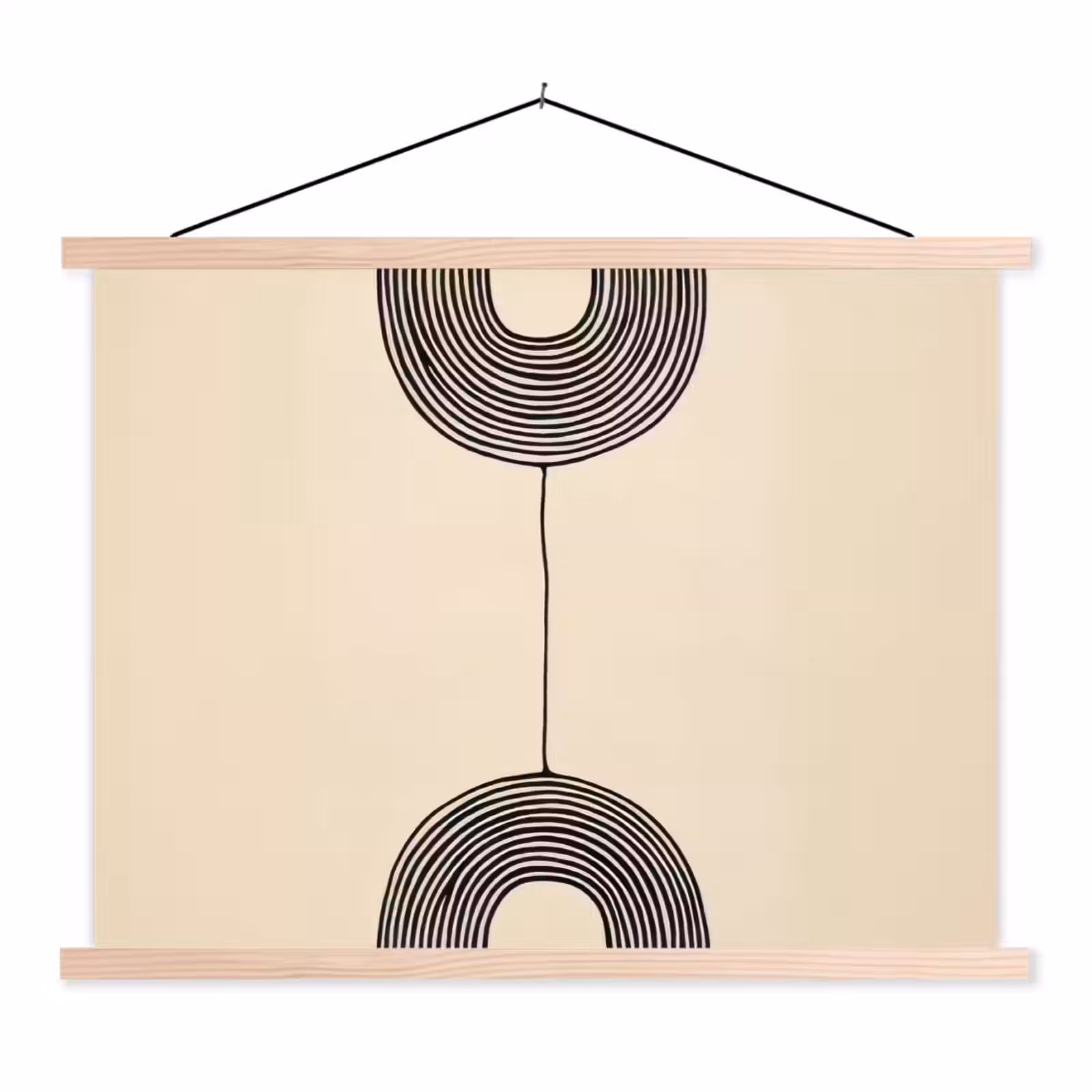 Schoolplaat - Geometrische bogen - Minimalistisch - Symmetrisch — 1