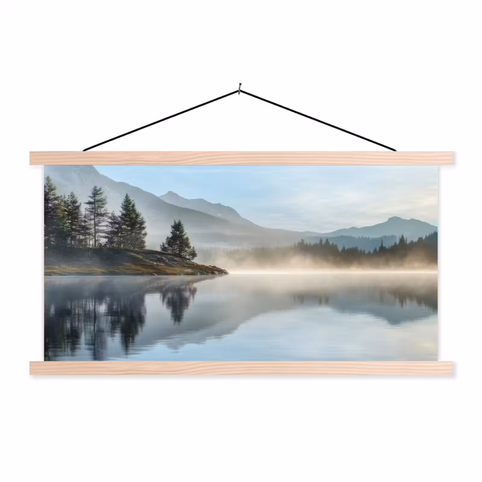 Schoolplaat - Meer - Mist - Bergen - Landschap — 1