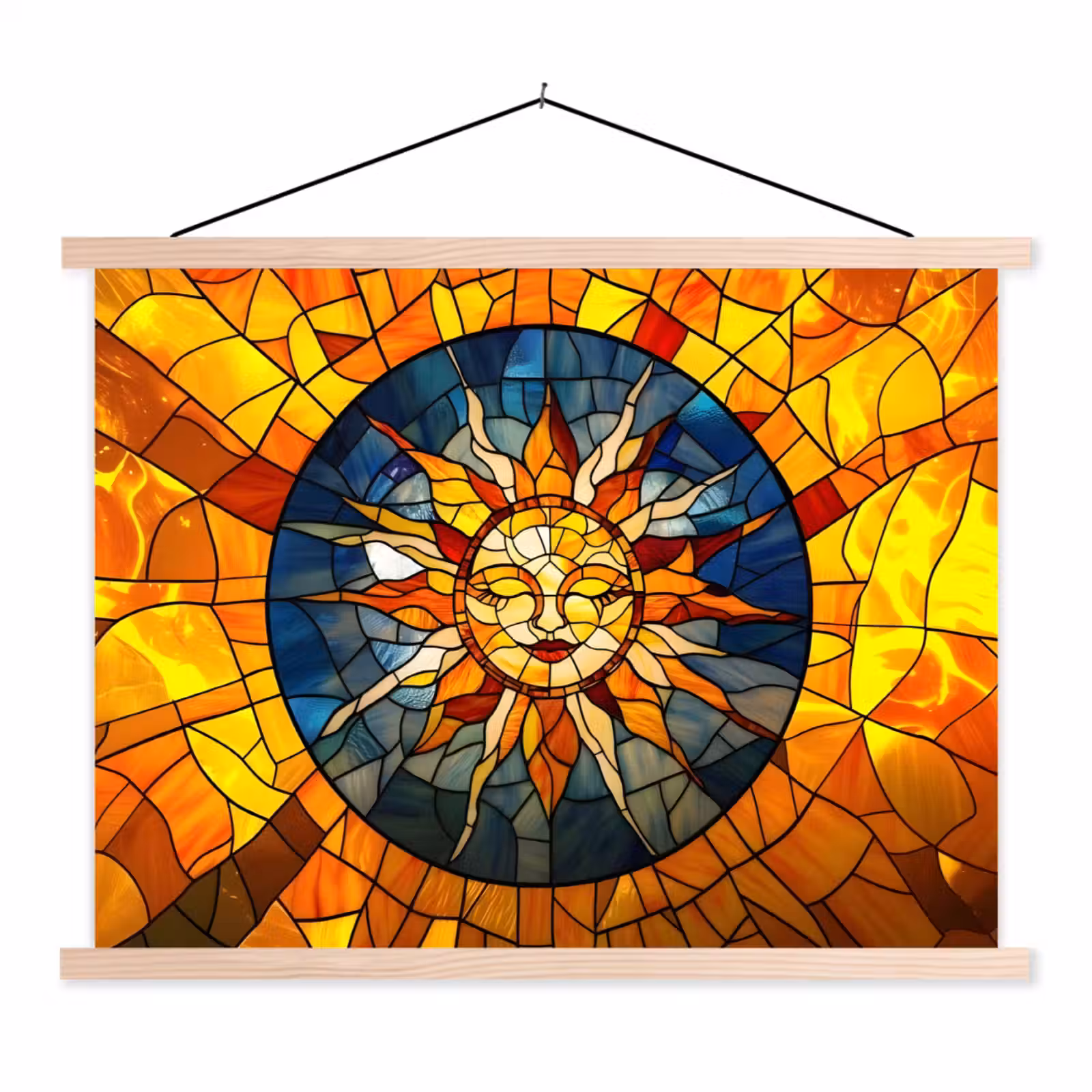 Schoolplaat - Mozaïek - Zon - Geel - Cirkel — 1