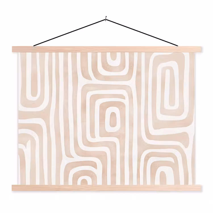 Schoolplaat - Decoratief - Labyrint - Beige — 1