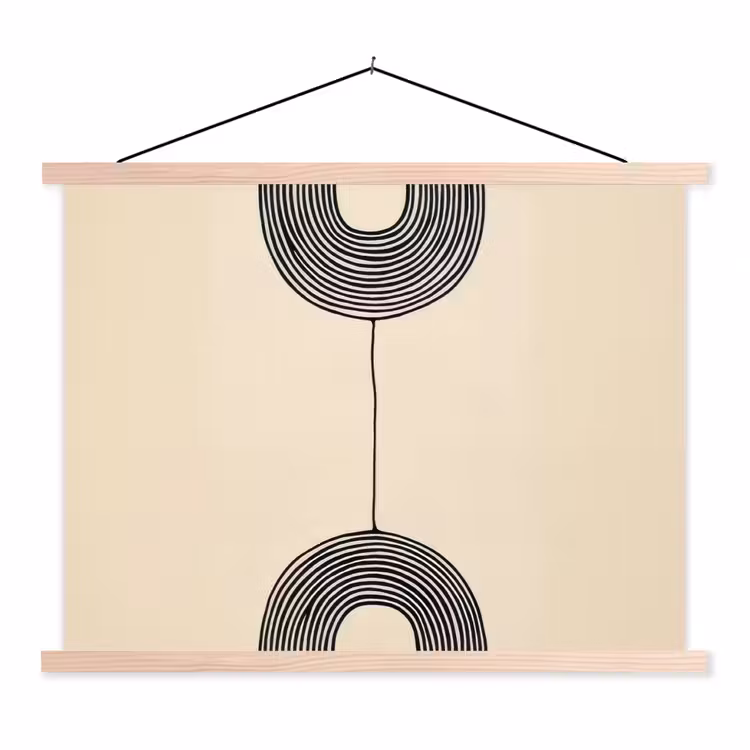 Schoolplaat - Geometrische bogen - Minimalistisch - Symmetrisch — 1