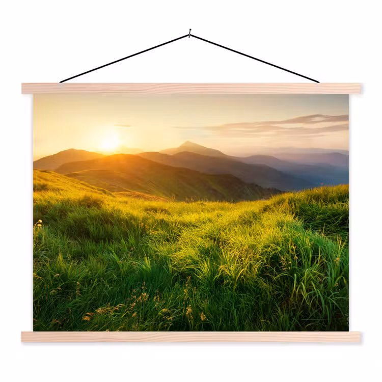 Schoolplaat - Gras - Heuvels - Zon - Natuur - Landschap — 1