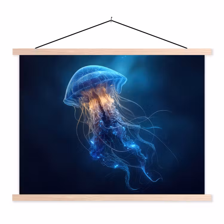 Schoolplaat - Kwal - Lichtgevend - Tentakels - Blauw — 1
