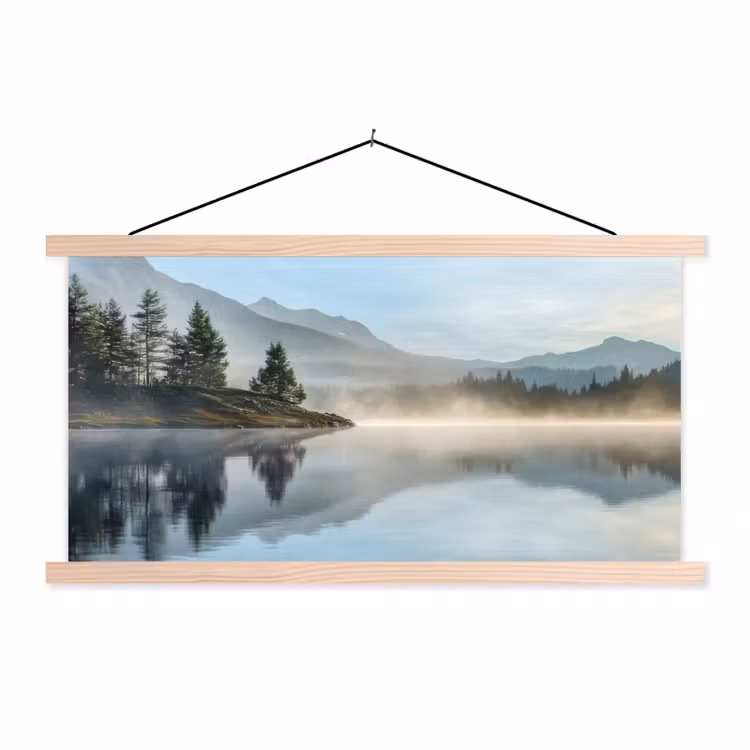 Schoolplaat - Meer - Mist - Bergen - Landschap — 1
