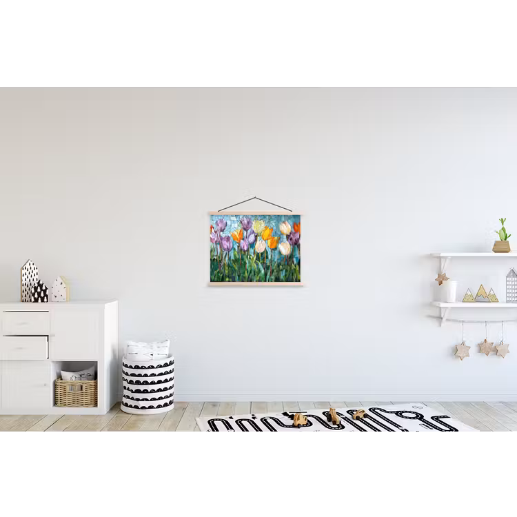 Schoolplaat - Mozaïek - Veld - Tulpen - Kleurrijk — 3