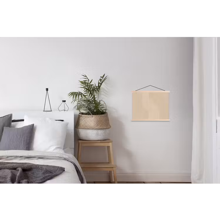 Schoolplaat - Parallelle lijnen - Lichte textuur - Beige — 2