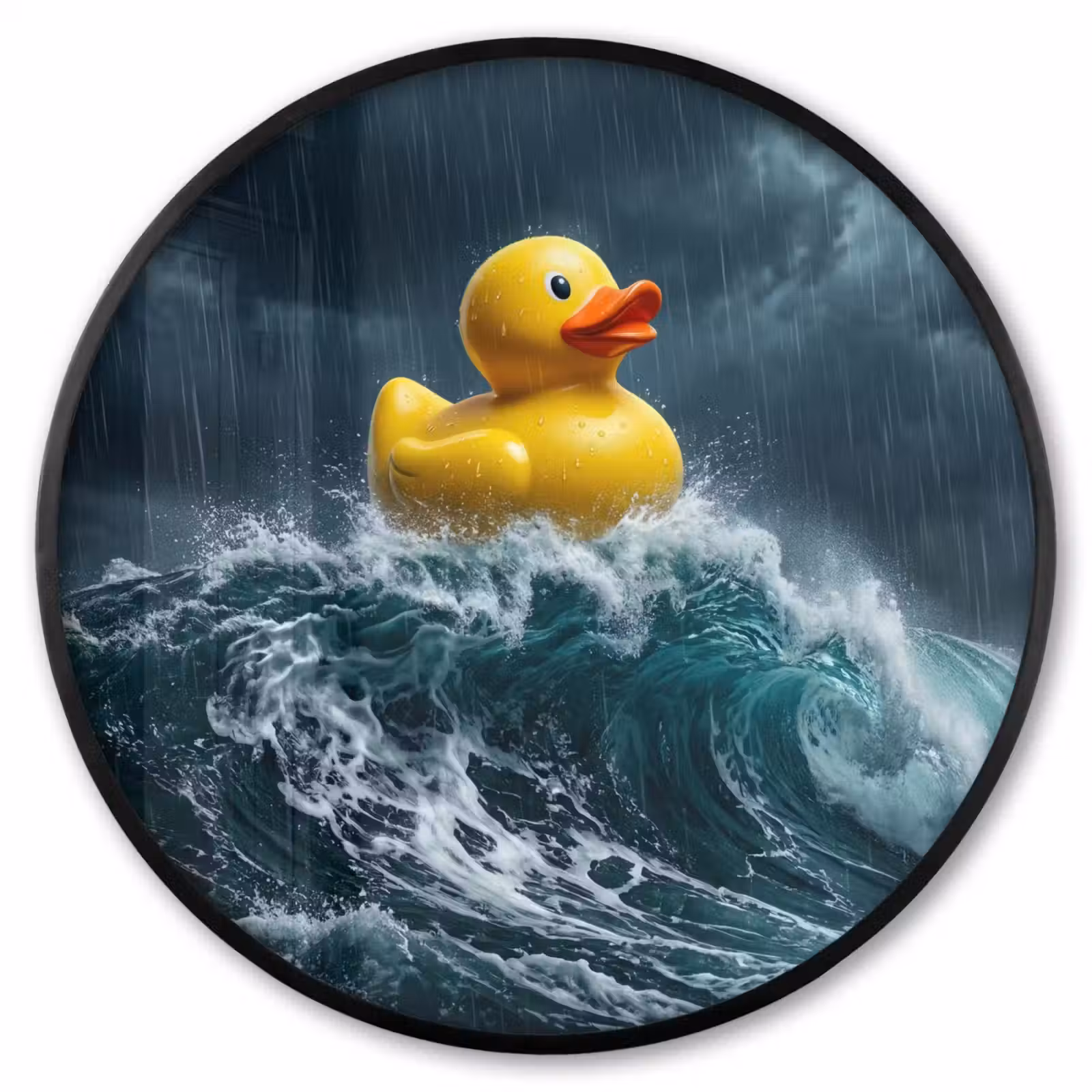 Ronde fotolijst - Storm - Badeend - Golven — 1