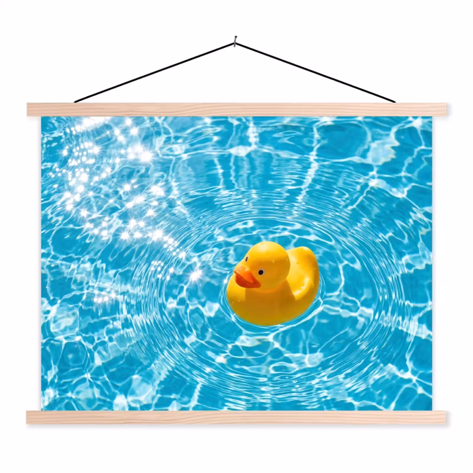 Schoolplaat - Badeend - Dobberen - Blauw — 1