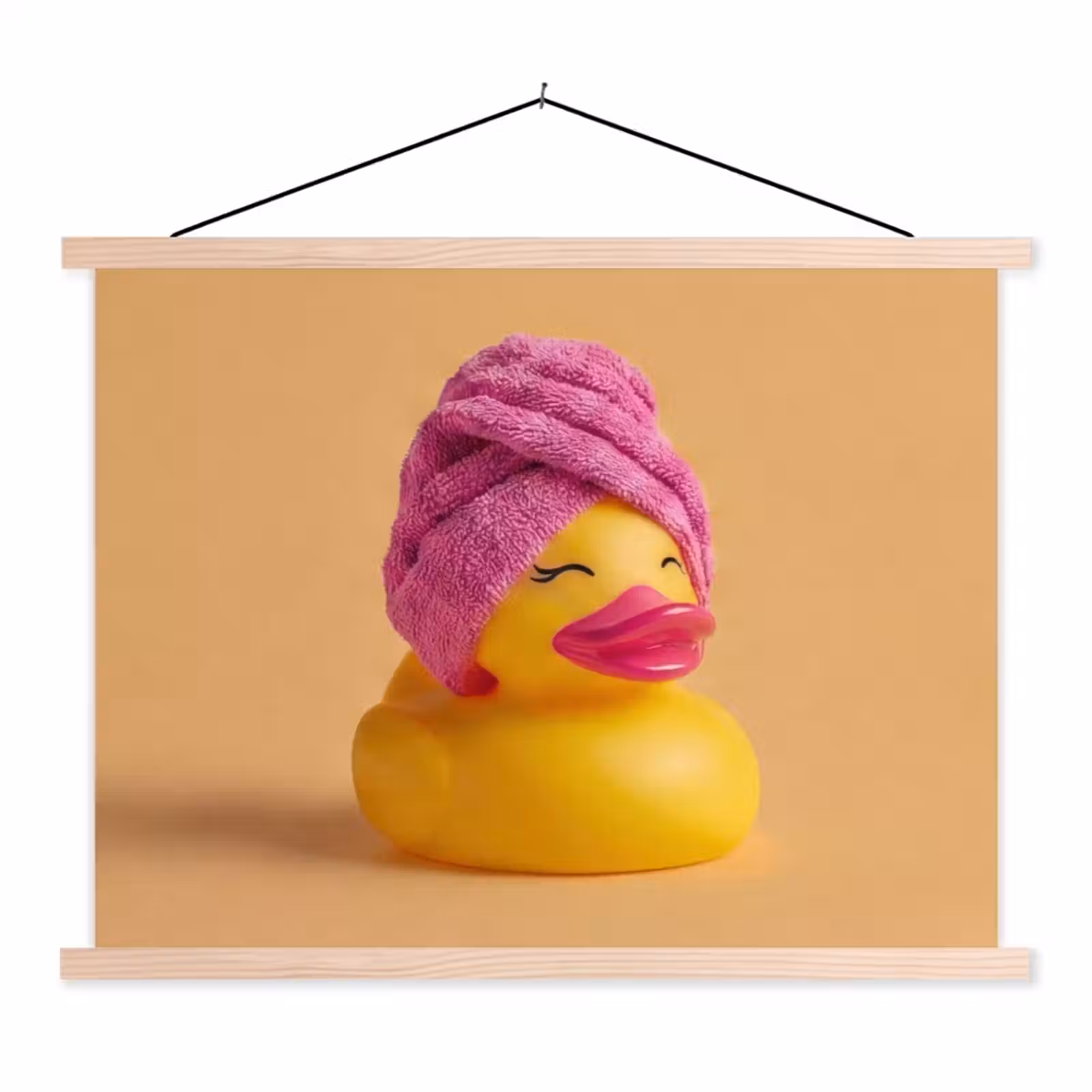 Schoolplaat - Badeend - Handdoek - Kleurrijk — 1