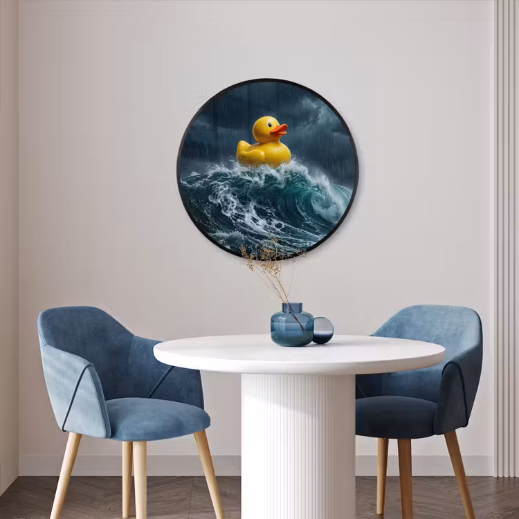Ronde fotolijst - Storm - Badeend - Golven — 3