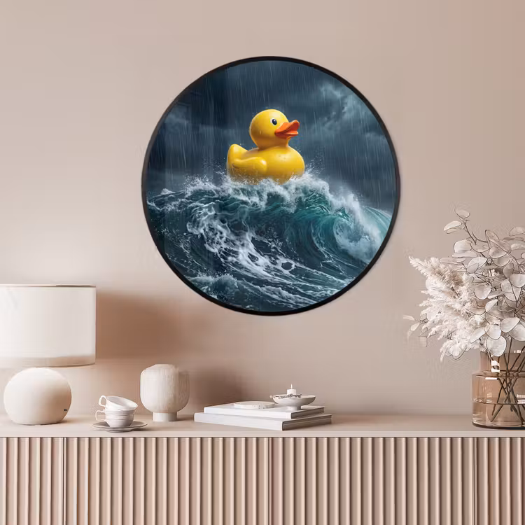 Ronde fotolijst - Storm - Badeend - Golven — 4