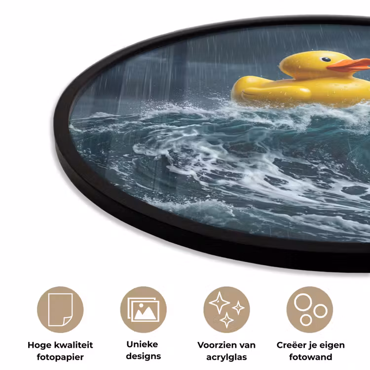 Ronde fotolijst - Storm - Badeend - Golven — 5