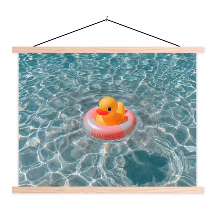 Schoolplaat - Badeend - Zwemband - Geel — 1
