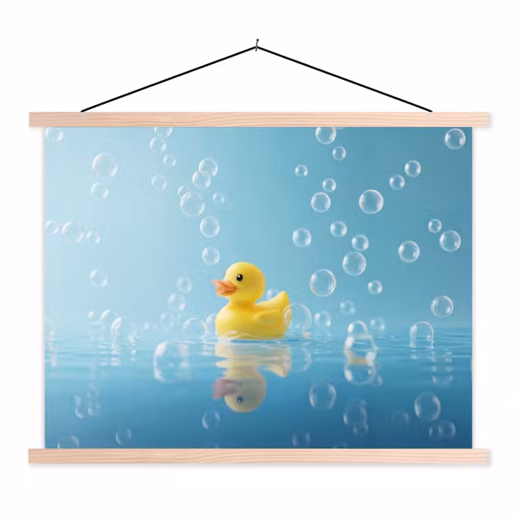 Schoolplaat - Bubbels - Badeend - Geel — 1