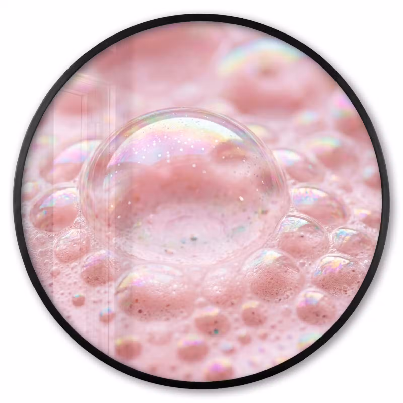 Ronde fotolijst - Schuim - Structuur - Roze — 1