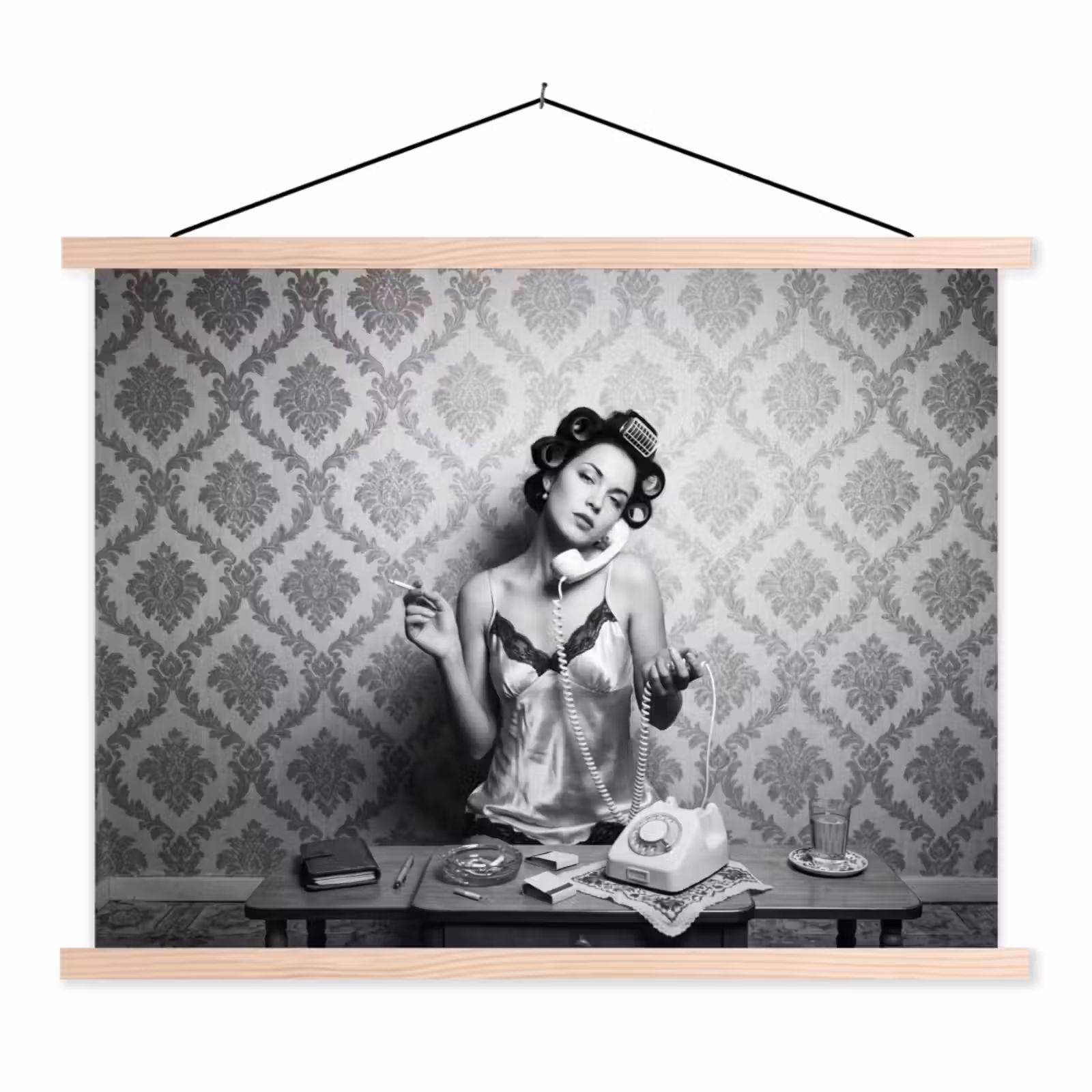 Schoolplaat - Chic - Vrouw - Zwart - Wit — 1
