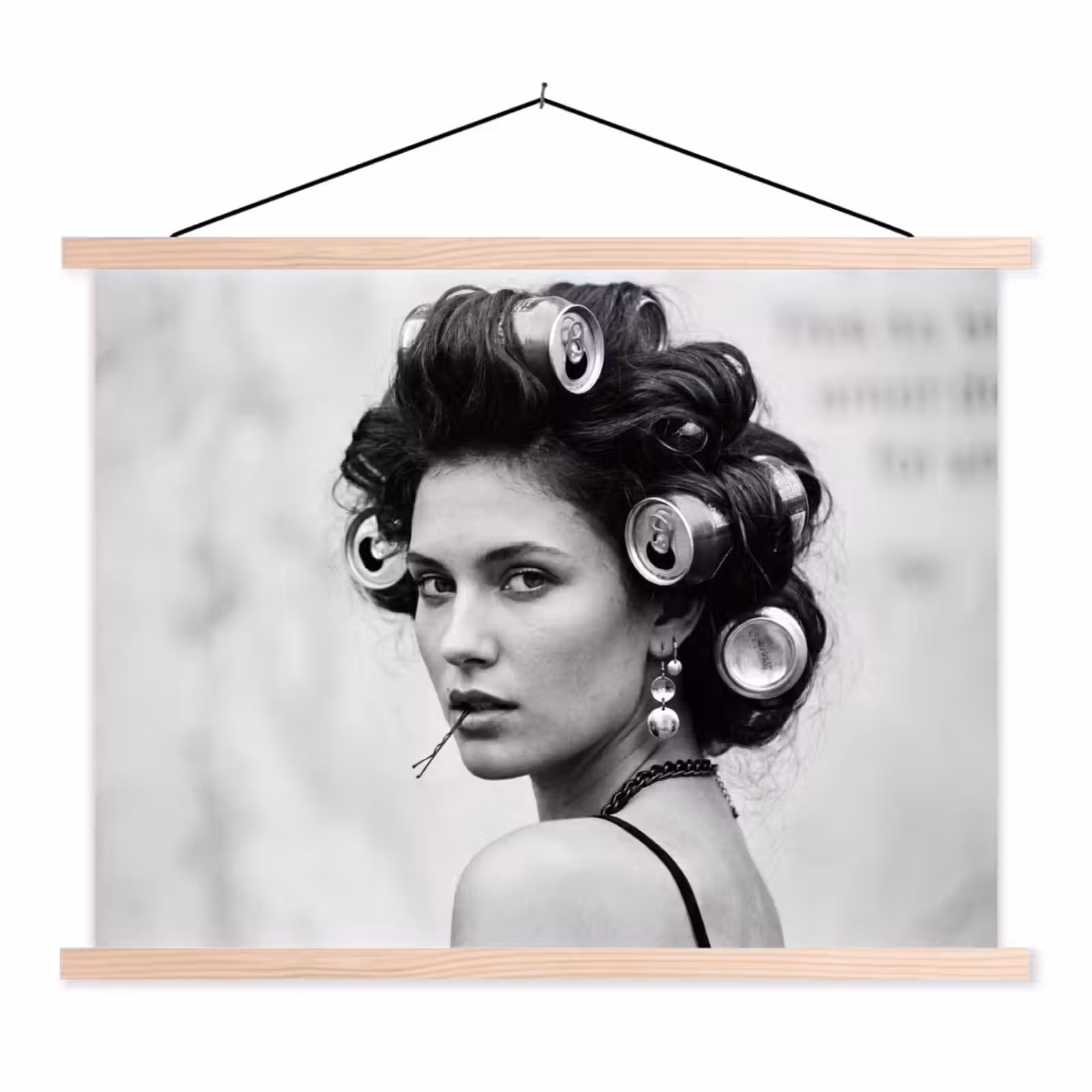Schoolplaat - Edgy - Vrouw - Zwart - Wit — 1