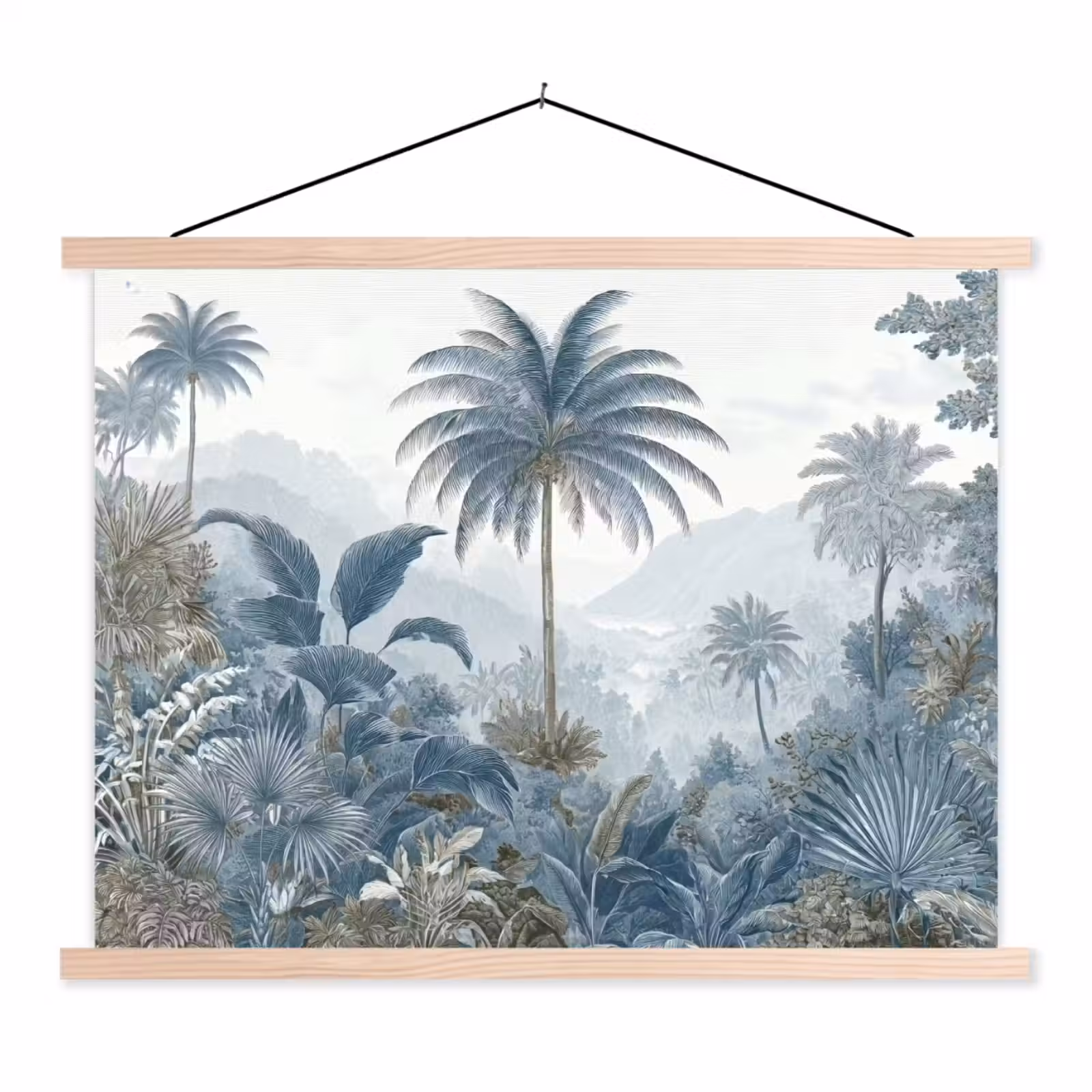 Schoolplaat - Jungle - Modern - Blauw - Groen — 1
