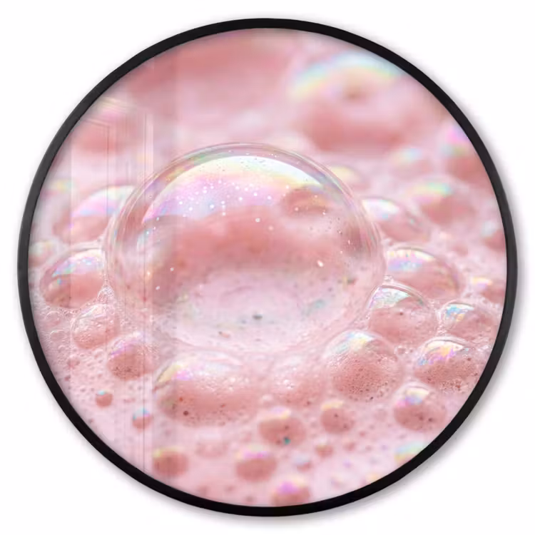 Ronde fotolijst - Schuim - Structuur - Roze — 1